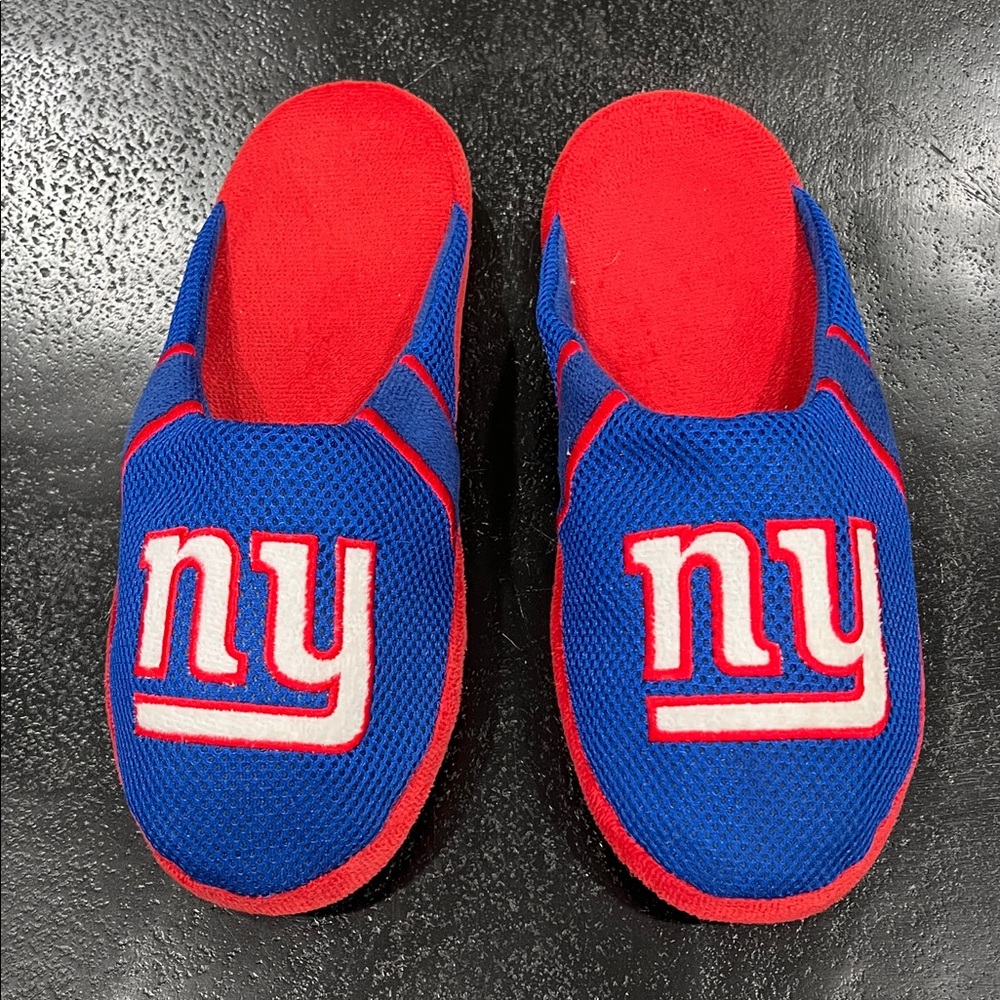 Forever Collectibles NY Giants Blue and Red Slide Slippers Size Large 11-12